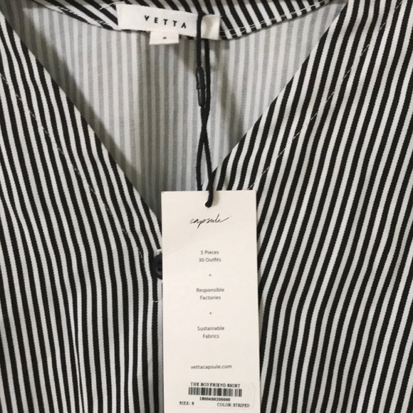 Vetta Striped The Boyfriend Shirt - Picture 6 of 7